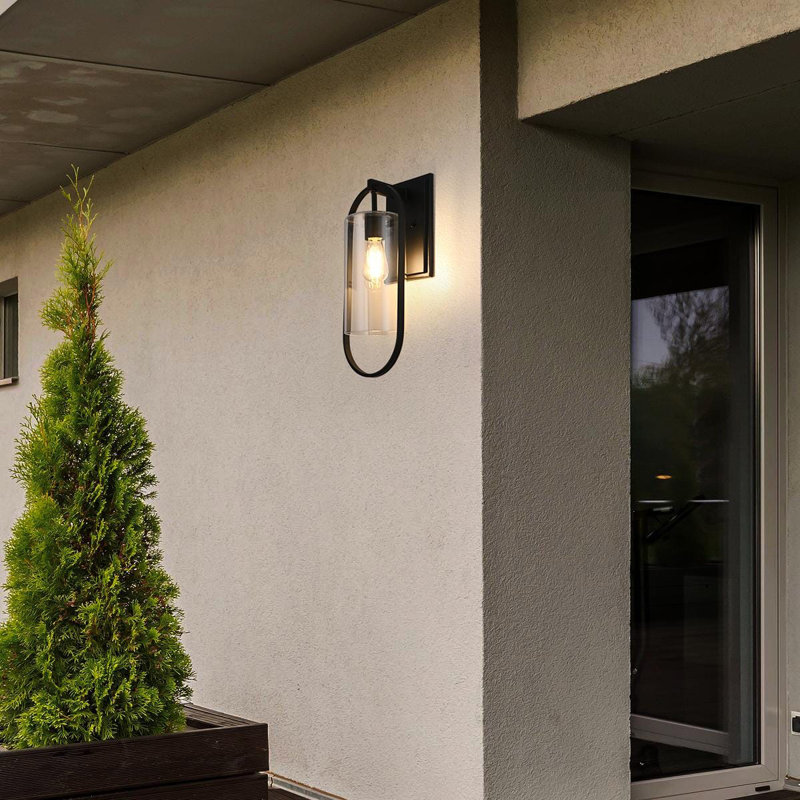 Jaxson Outdoor Wall sconce in Black, 24" H x 10" W x 10" D