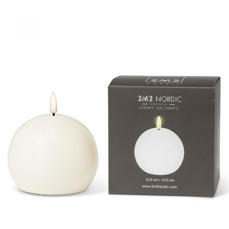 Bougie à DEL, Sable, 4" Sphere