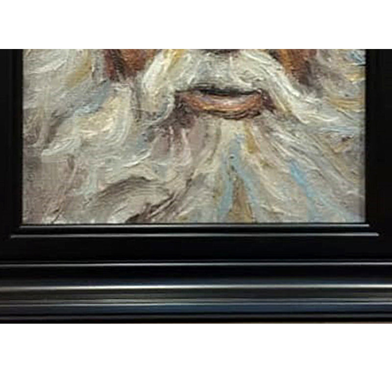 Gros plan Sadhu | Peinture encadrée | Par Boby Abraham | Huile sur toile