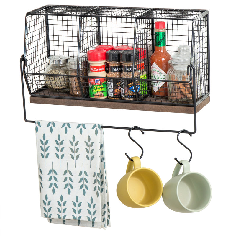 Wall Organiser with Wall Baskets/Key Hooks