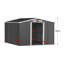 Black Garden Metal Storage Shed