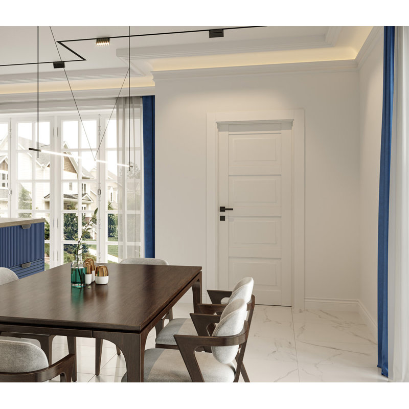 Dalle de porte intérieure moderne en bois manufacturé CA 4 apprêtée CA, 31,75 po x 83,23 po