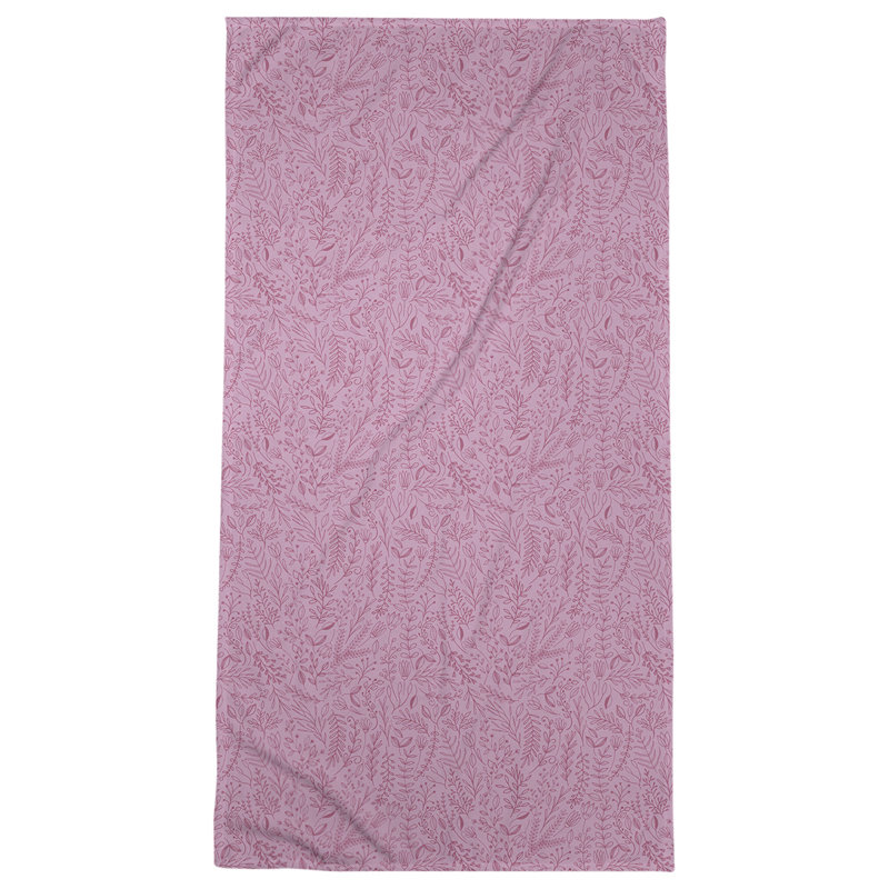 Serviette de bain florale ditsy classique, Rose clair