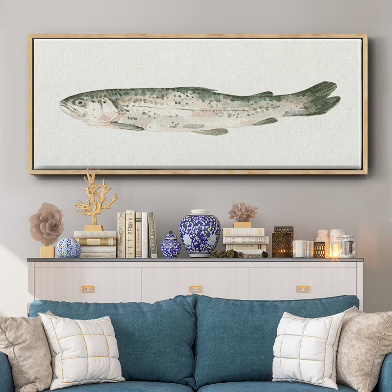 Fresh Catch II- Framed Canvas, 8" H x 20" W