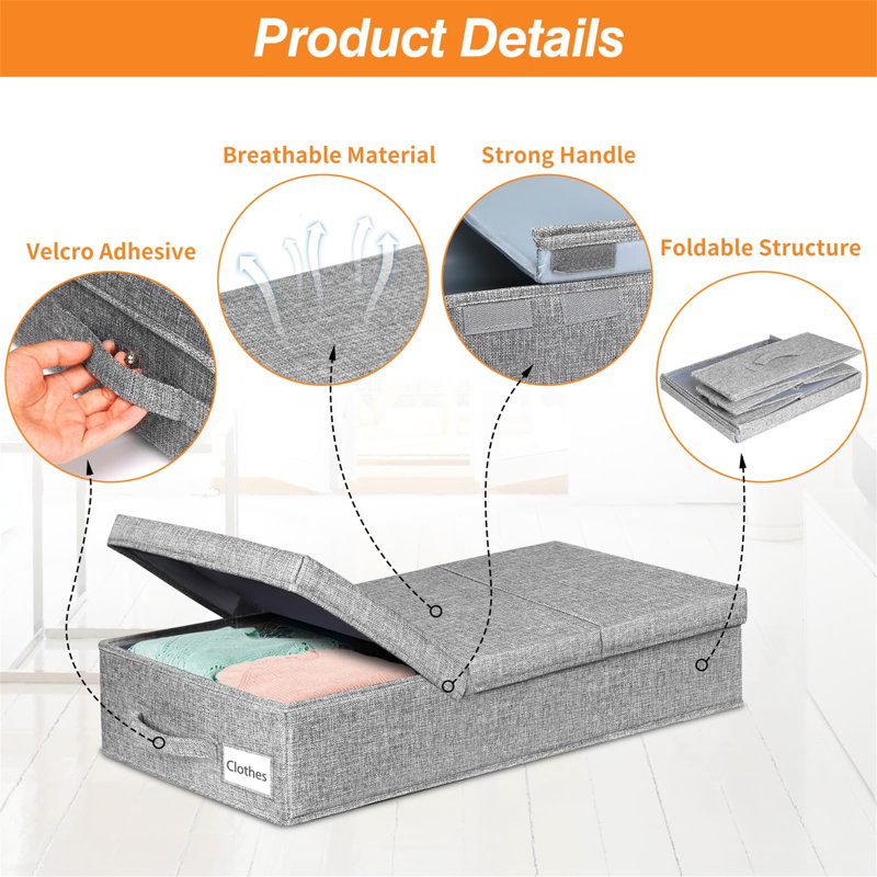 Ebern Designs Fabric Underbed Storage