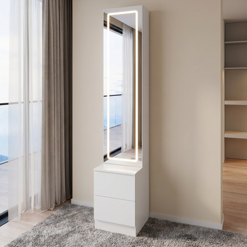 Armoire à miroir 63 po, Blanc