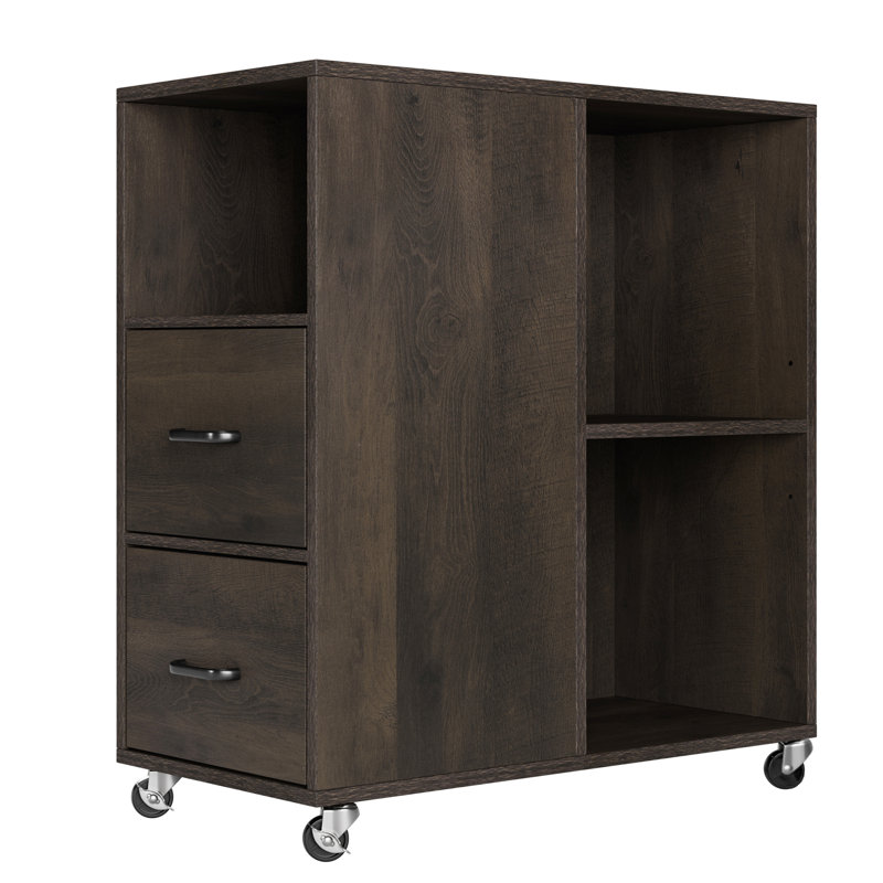Bolebroke Side Table with Storage and Wheels, Living Room End Table