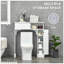 Armoire de salle de bain au-dessus de la toilette, autoportante avec tablettes réglables, solution de rangement peu encombrante