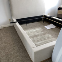 Delpha Grounded Upholstered Wood Base Bed Size: King, Color: Stone