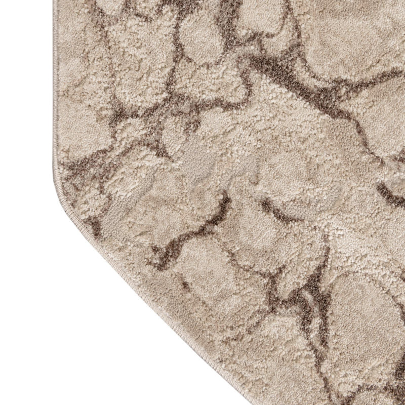 Tapis contemporain de couleur Araceli, Octogone 7 pi