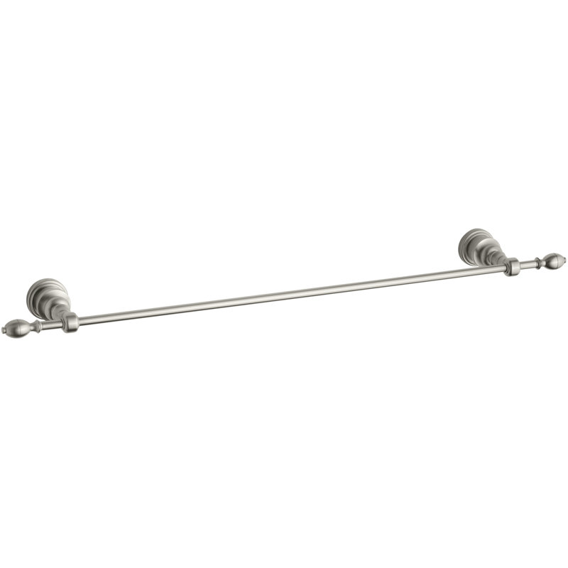Barre à serviettes murale 24" iv georges, Nickel brossé éclatant, 24"