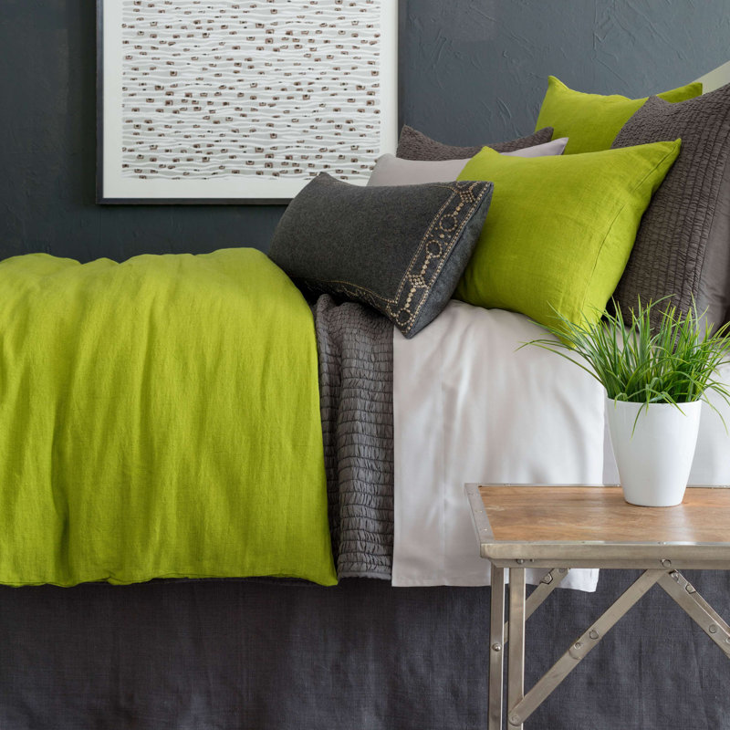 Natural Linen King Split Corner Bed Skirt