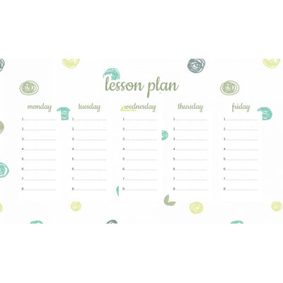 Magnetic Lesson Plan Cute Pastel Dots