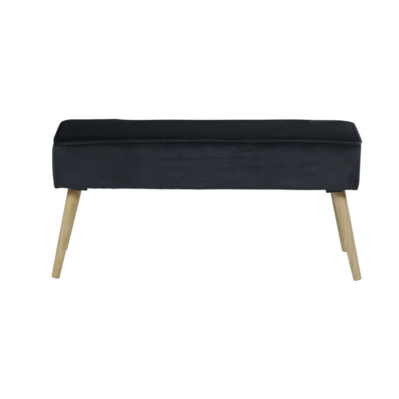 Mikaela Upholstered Bench, Dark Grey