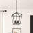 Allis 4 - Light Steel Dimmable Geometric Lantern Dining Room Chandelier-2116544595