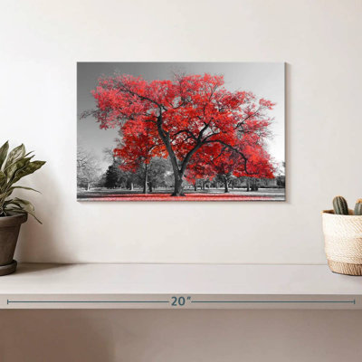" Red Tree Canvas Print "