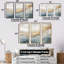 Beige Blue Gold Ocean Storm V - Abstract Shapes Canvas Wall Art Set-107765862-107765863