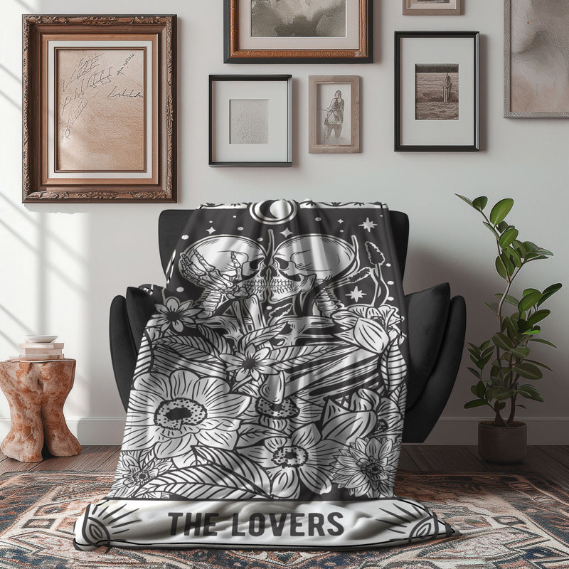  Couverture de tarot The Lovers, L 60 po x L 80 po