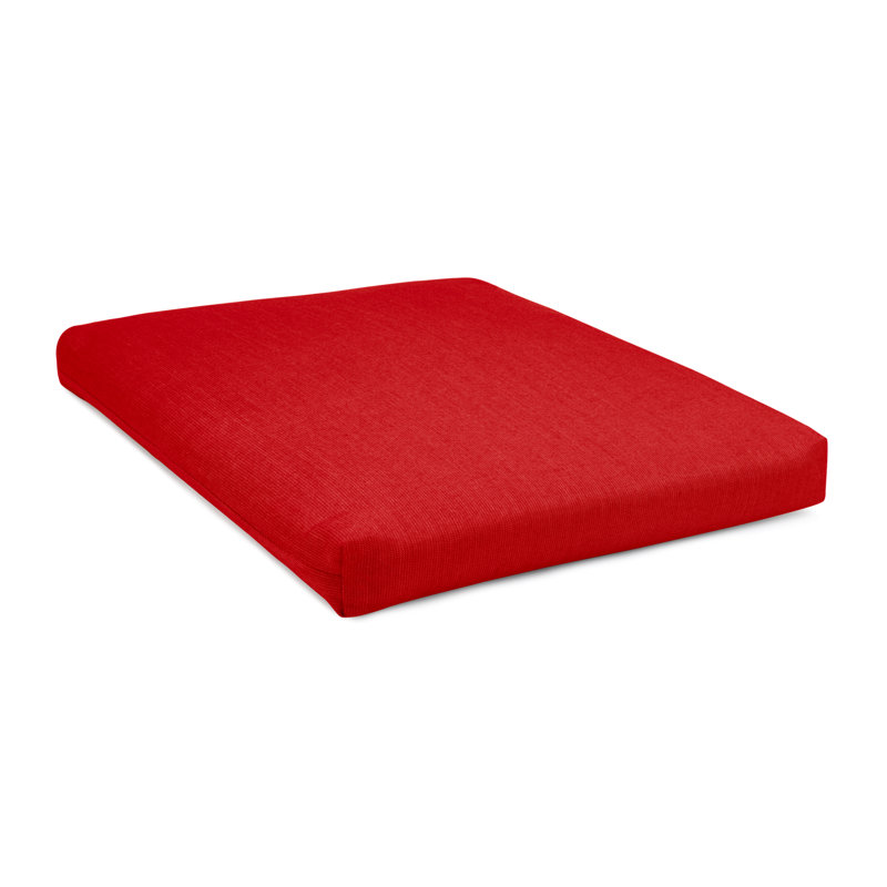 Austin Horn Classics Sunbrella Chair Seat Cushion, Canvas Jockey Red Sunbrella® Canvas