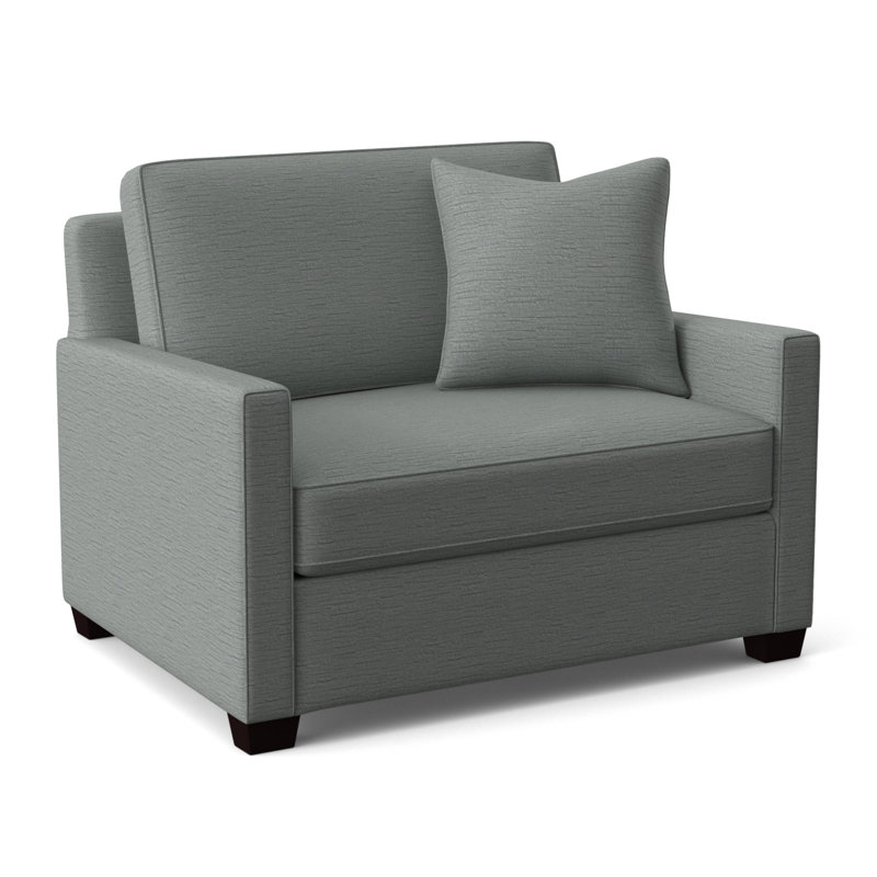 Nicklaus Sleeper Sofa, Java Finish, Eggshell Crypton Performance; 0884-93, 5" Innerspring Mattress