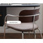 Chaise avec accoudoirs à dossier solide brun noisette (ensemble de 2)-1000218028-1000218029