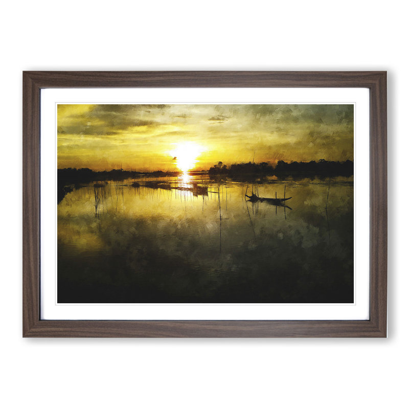 Fishing Boats in Bangladesh - Framed Print, Walnut Framed, 27cm H x 36cm W x 2cm D