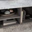 Table basse à plateau relevable, finition brune