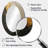 Black Gold Adorned Poteries - Abstract Oval Decorative Mirror On Metal-1509252753