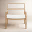 Chloe 26" W Armchair with White Seat