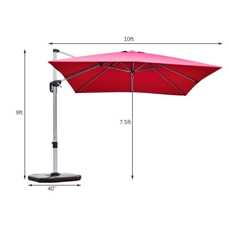 Callaway 120'' Cantilever Umbrella, Burgundy