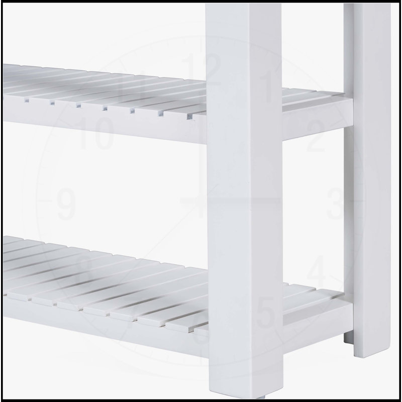 Console élégante avec plusieurs compartiments pour une utilisation polyvalente dans les espaces de vie, Blanc