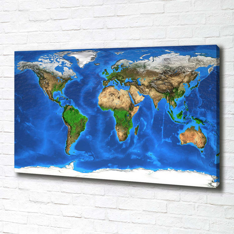 World Map - Wrapped Canvas Print