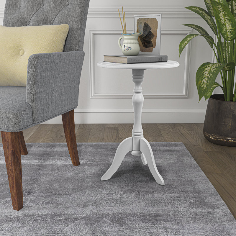  Table d'appoint ronde simplifiée 24 po x 15 po x 15 po Simplifier, Blanc