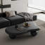Table basse de 40 pouces en forme de nuage avec 3 pieds sphériques pour le salon, pieds noyer noirs-549183262-549183269-549183271