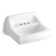 Kingston Vitreous China Rectangular Wall Mount Bathroom Sink with Overflow