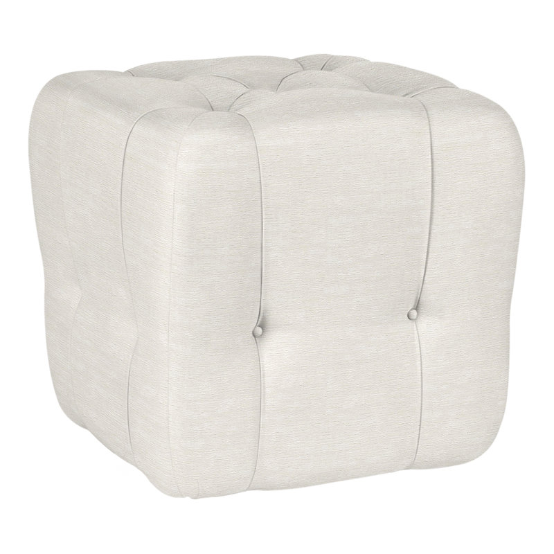Glen Haven By Thom Filicia Square Pouf, Nadia Parchment
