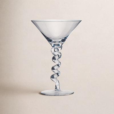 Twisted Stem Martini Glass
