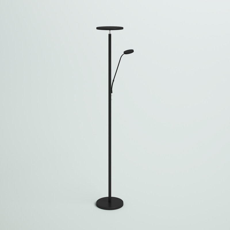 Aria 71.75'' Torchiere Floor Lamp, Black
