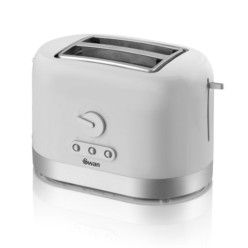2 Slice Toaster, White