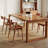 Burlywood Rectangular Solid Wood Dining Table-280977349