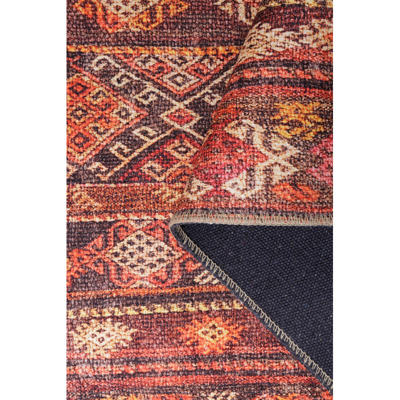 Tapis décoratif rouge Soul Soul, Rectangle 7 pi 7 po x 10 pi 10 po