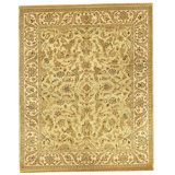 High-Quality Hand-Knotted Gold And Ivory Area Rug