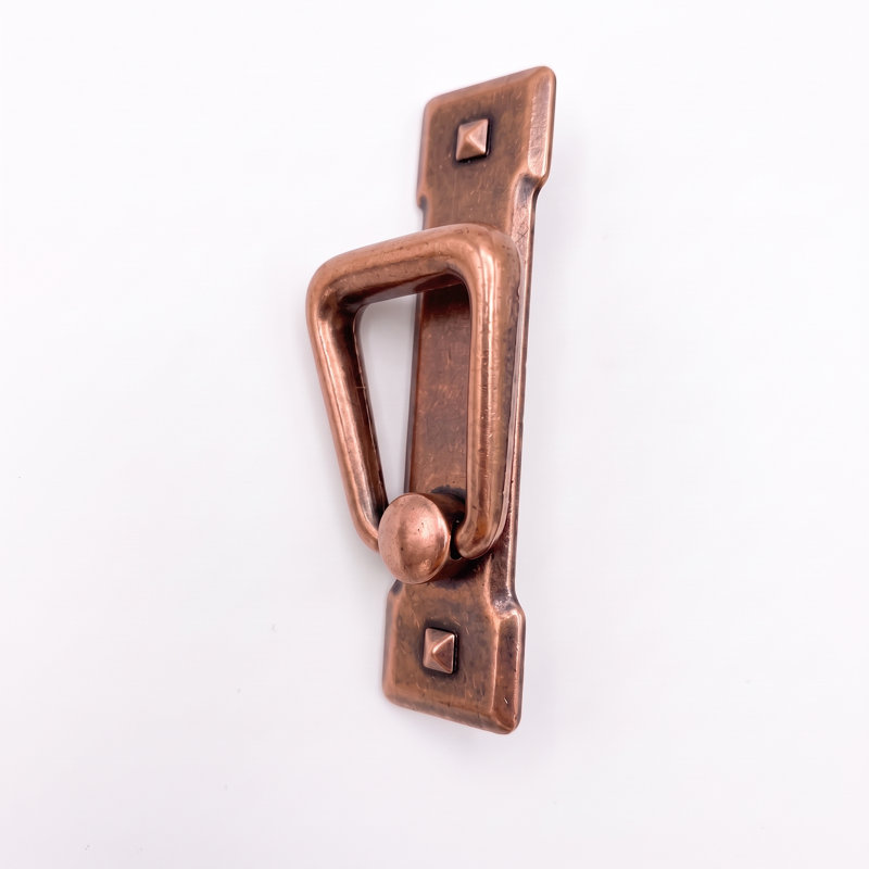 Ring Pull Handle Antique Copper Cabinet Drawer Pull with Backplate