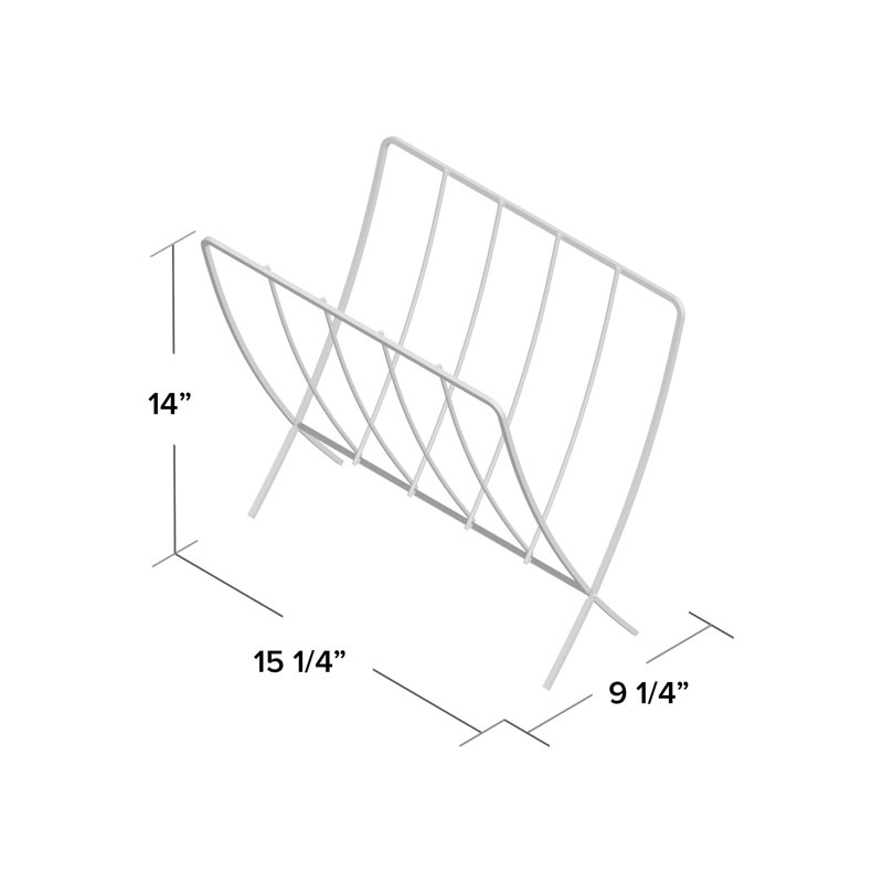 Sariyha Metal Free Standing Magazine Rack