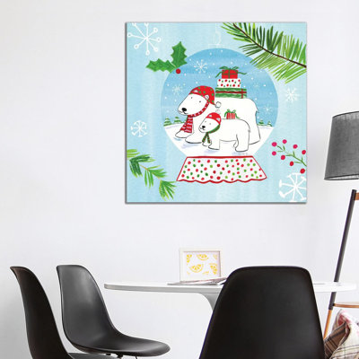 Snow Globe Animals II by Farida Zaman - Wrapped Canvas Painting