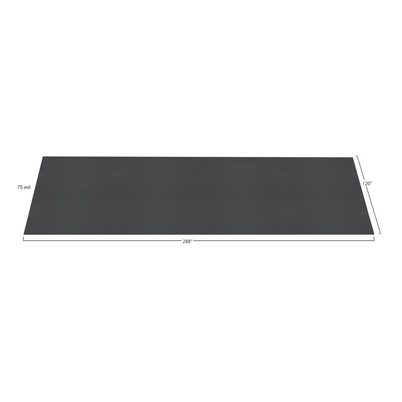 Protecteur de plancher en vinyle G-Floor, L 10 pi x l 24 pi x H 75 mm, Gris