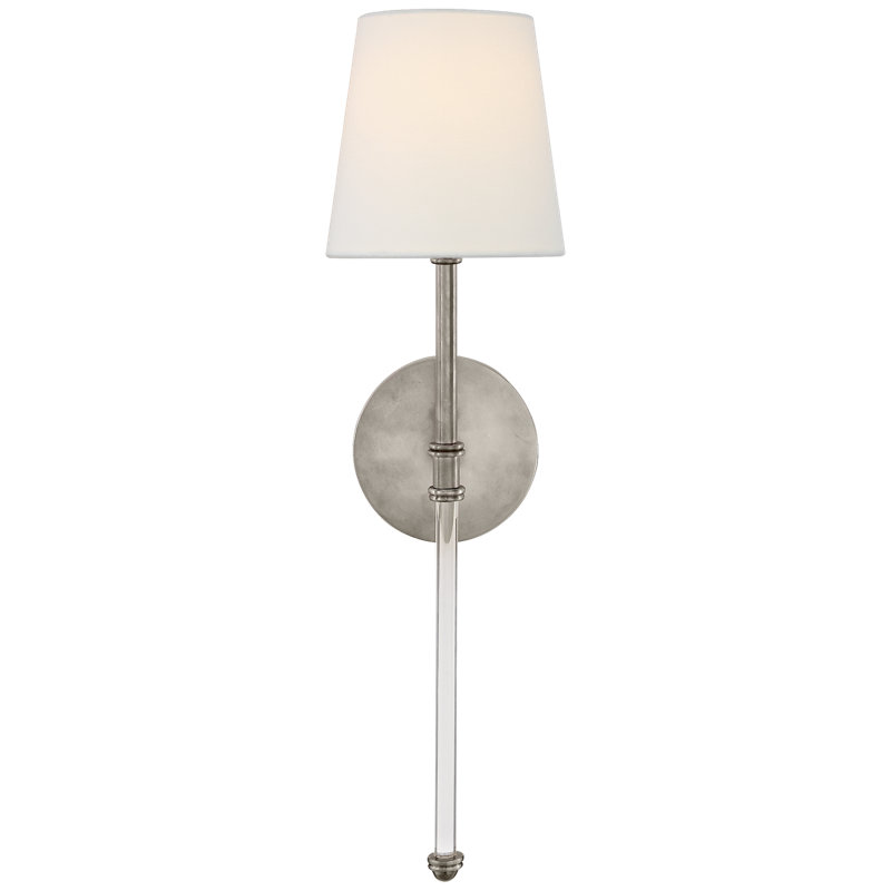 Suzanne Kasler Camille Sconce, Antique Nickel, Fabric