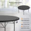 Patio Table ronde pliante en plastique noir