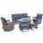 Anferney 6-Piece Outdoor Patio Sofa Conversation Set With Fire Pit Table-151323527