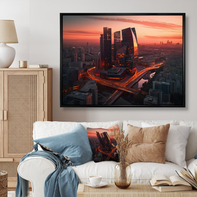 «Orange and Pink Architectural Merveilles I», reproduction d'art sur toile